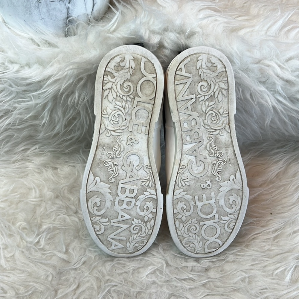 Dolce & Gabbana Women’s Portofino Logo Print Sneakers Size 6.5-7.5 US - Picture 9 of 17